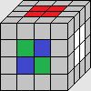 Solving 2 green center pieces- bottom view